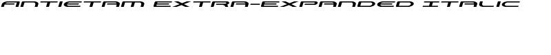 Antietam Extra-Expanded Italic Font