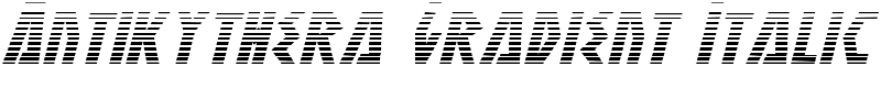 Antikythera Gradient Italic Font
