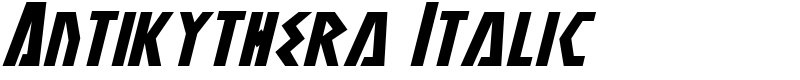 Antikythera Italic Font