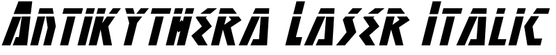 Antikythera Laser Italic Font