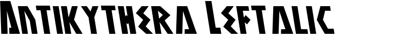 Antikythera Leftalic Font