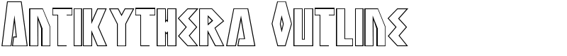 Antikythera Outline Font