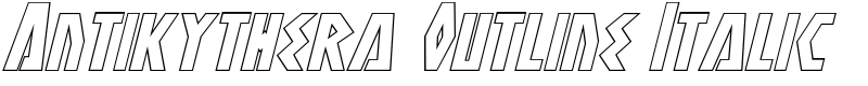 Antikythera Outline Italic Font