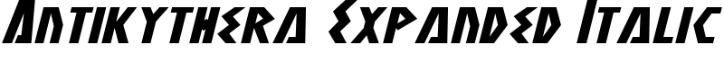 Antikythera Expanded Italic Font