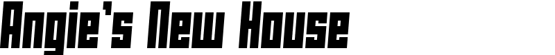 Angie's New House Font