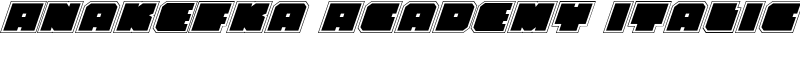 Anakefka Academy Italic Font