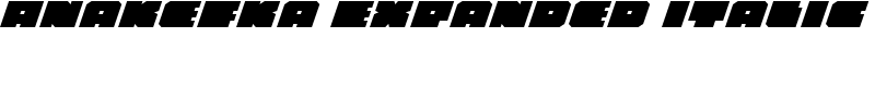 Anakefka Expanded Italic Font