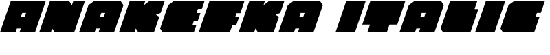 Anakefka Italic Font