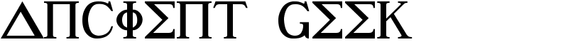 Ancient Geek Font