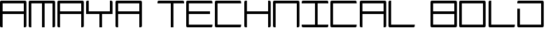 Amaya Technical Bold Font