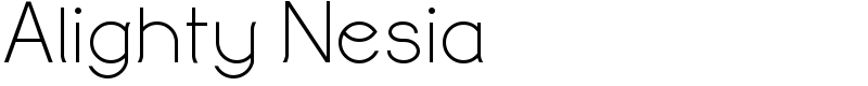 Alighty Nesia Font