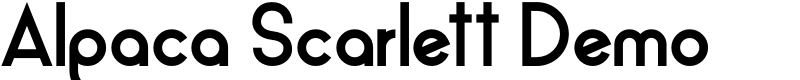 Alpaca Scarlett Demo Font