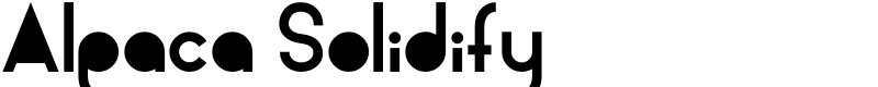 Alpaca Solidify Font