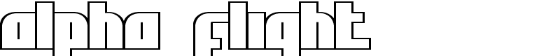 Alpha Flight Font