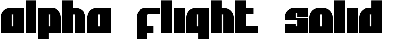 Alpha Flight Solid Font