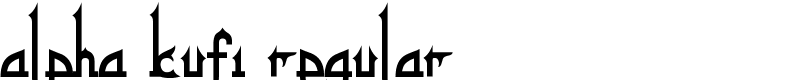 alpha kufi regular Font