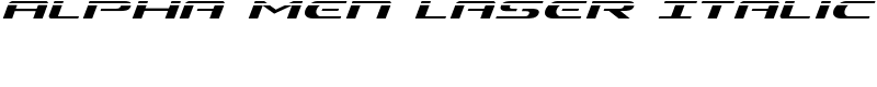 Alpha Men Laser Italic Font