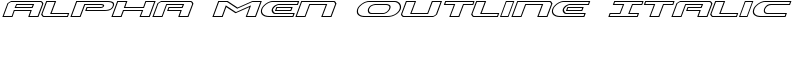 Alpha Men Outline Italic Font