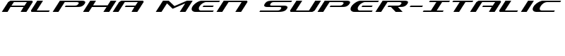 Alpha Men Super-Italic Font