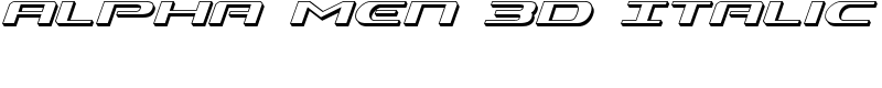 Alpha Men 3D Italic Font