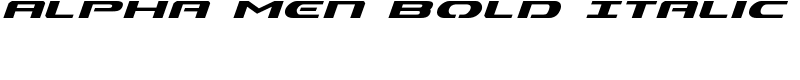 Alpha Men Bold Italic Font
