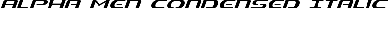 Alpha Men Condensed Italic Font