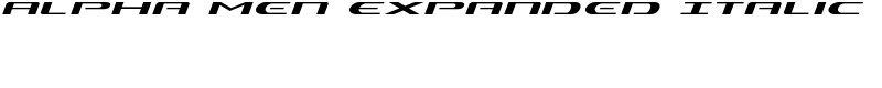 Alpha Men Expanded Italic Font