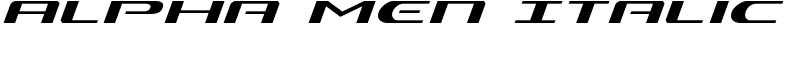 Alpha Men Italic Font