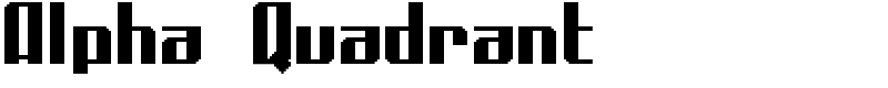 Alpha Quadrant Font