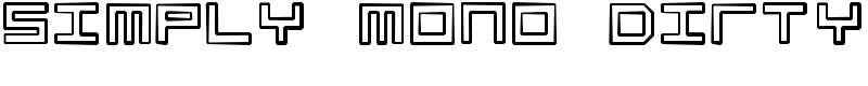Simply Mono Dirty Font