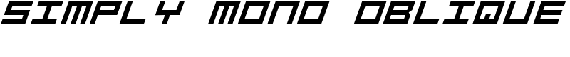 Simply Mono Oblique Font
