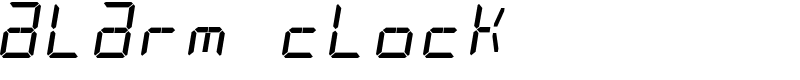 alarm clock Font