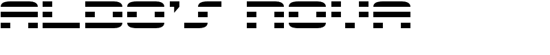 Aldo's Nova Font