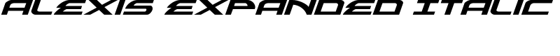 Alexis Expanded Italic Font