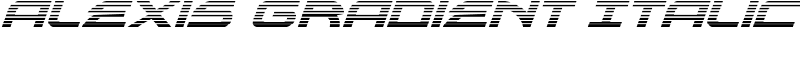 Alexis Gradient Italic Font