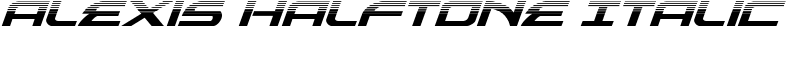Alexis Halftone Italic Font