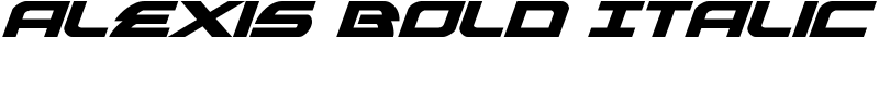 Alexis Bold Italic Font