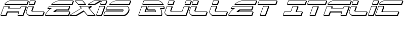 Alexis Bullet Italic Font