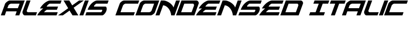 Alexis Condensed Italic Font