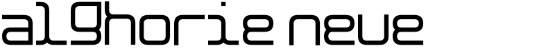 alghorie neue Font