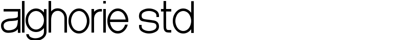 alghorie std Font