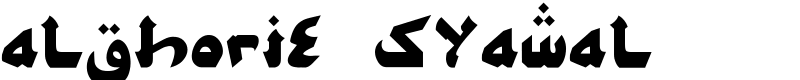 alghorie syawal Font