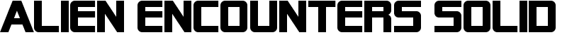 Alien Encounters Solid Font