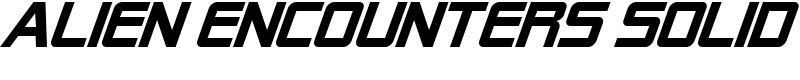 Alien Encounters Solid Font