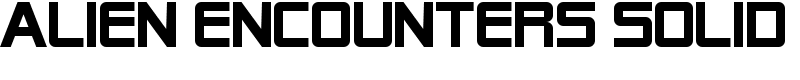 Alien Encounters Solid Font