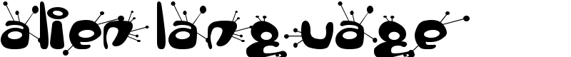 alien language Font