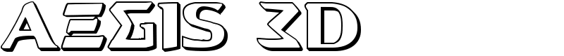 Aegis 3D Font