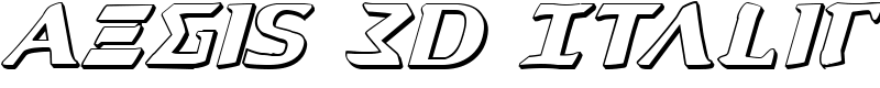 Aegis 3D Italic Font