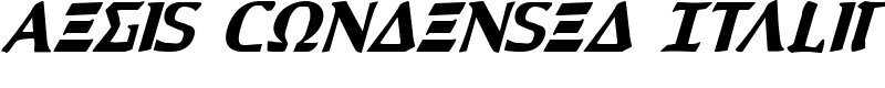 Aegis Condensed Italic Font