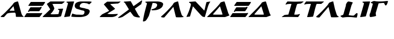 Aegis Expanded Italic Font